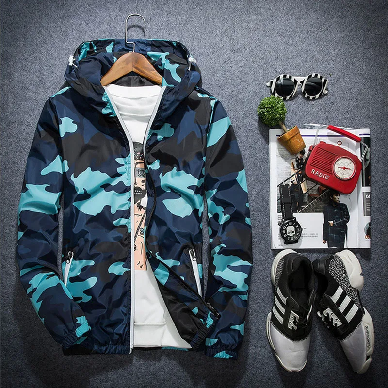 

1pcs Men zipper jackets coats 2016 Autumn Fashion high-grade Breathable fabrics camouflage Hooded Coats Travel jacket coats Boys