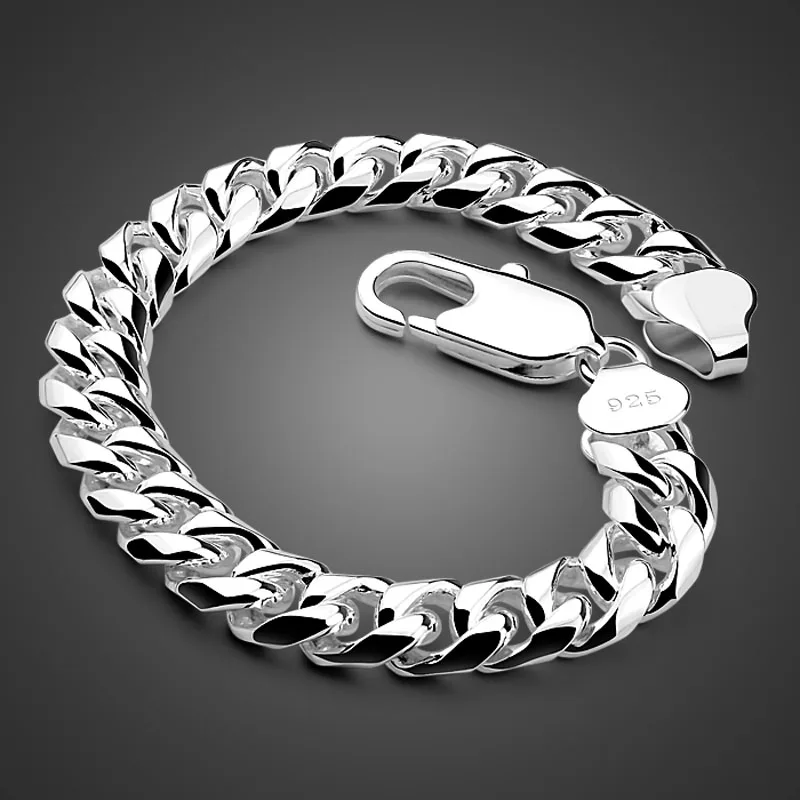 Men sterling silver jewelry 100 925 Sterling silver vintage link chain