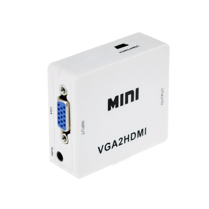 

kebidu 2017 Newest Mini 1080p VGA to HDMI Converter Adapter With Audio VGA2HDMI Adapter Connector For PC Laptop high quality