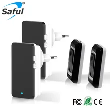 Saful Waterproof Wireless Doorbell Long Distance Transmission Remote Control doorbell Push Button EU/AU/UK/US Plug for home saful waterproof wireless doorbell long distance transmission remote control doorbell push button eu au uk us plug for home