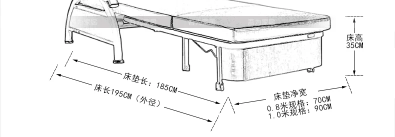 Луи Мода Многофункциональный складной диван-кровать один хо использовать держать ткань искусство двойного использования простой кабинет маленький можно снять