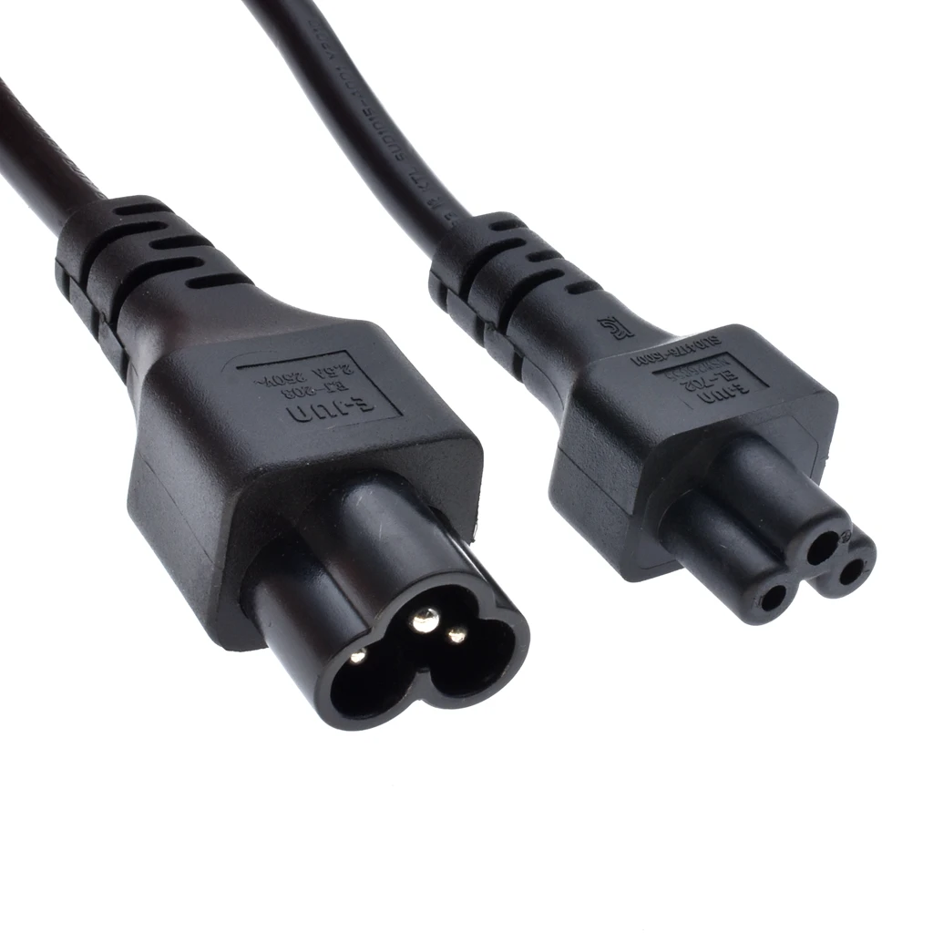 Micky 3Pin Male to Female Extension Cable ,IEC 320 C5 Female to C6 Male Extension Cable,About 50CM,1 PCS