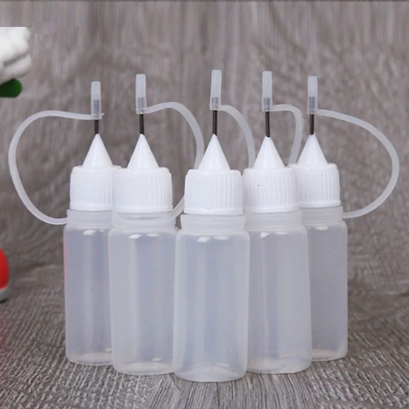 

5 Pcs 10ml E-liquid Empty Needle 10ml E-liquid Empty Bottle Needle Bottle for Electronic Cigarette Dropper Bottles HS11