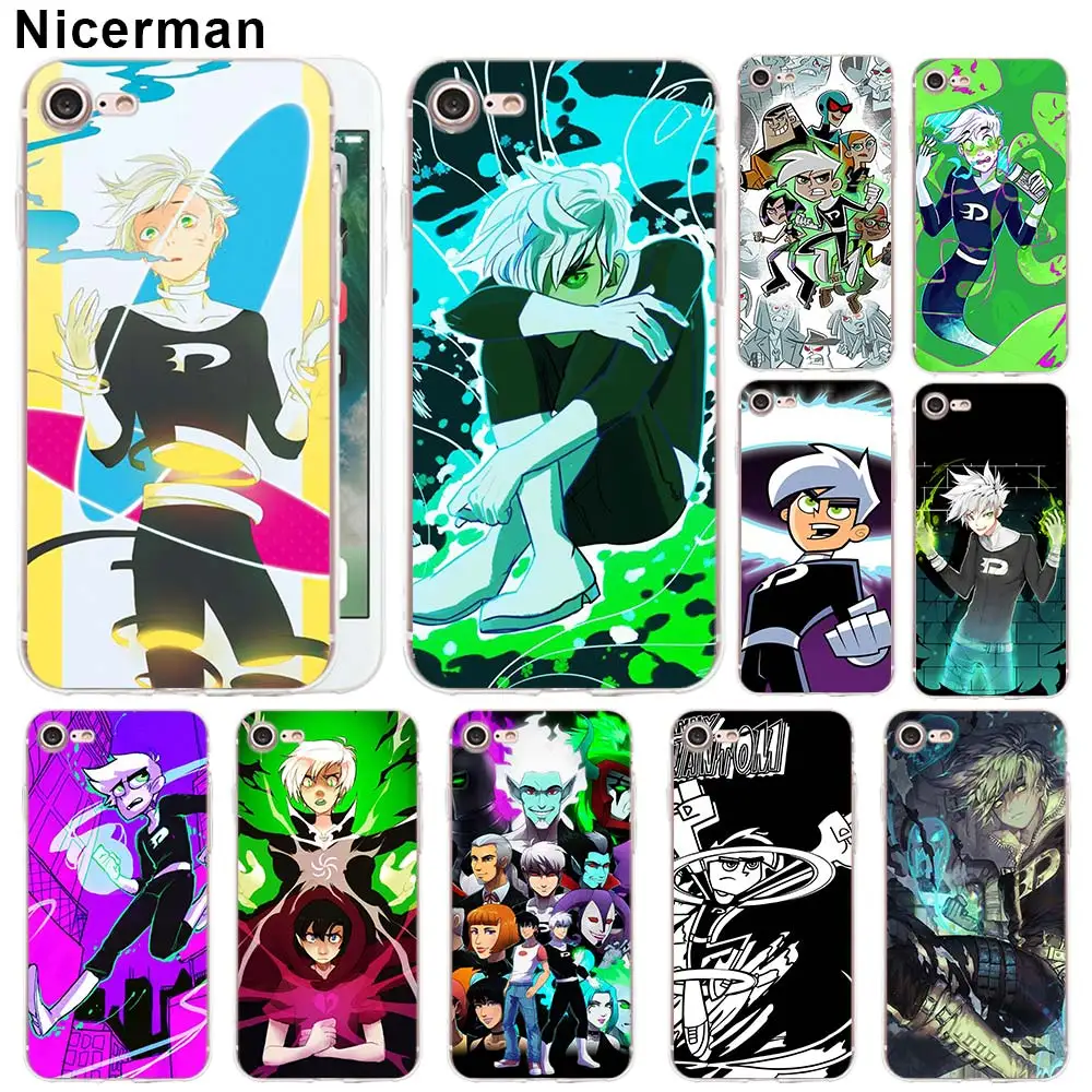

Clear TPU Case for iPhone X XS XR XS Max 7 8 Plus 6 6s Plus 5 5S Cover movie Danny Phantom Soft Silicone case