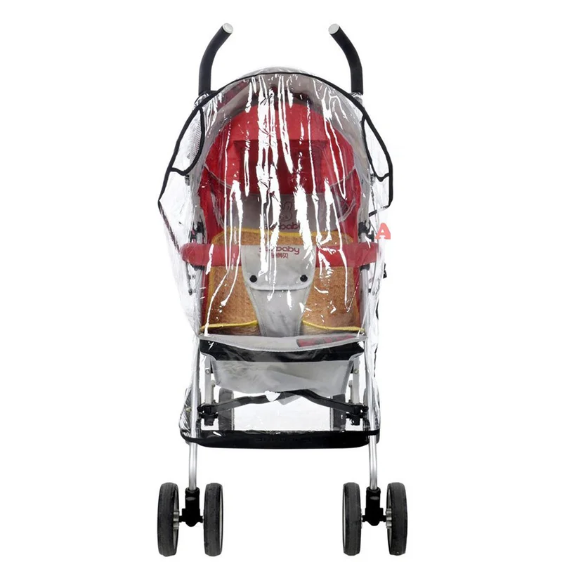 

Stroller Accessories Waterproof Rain Cover Transparent Anti Wind Cold Dust Shield Zipper Open for Baby Pushchairs Raincoat