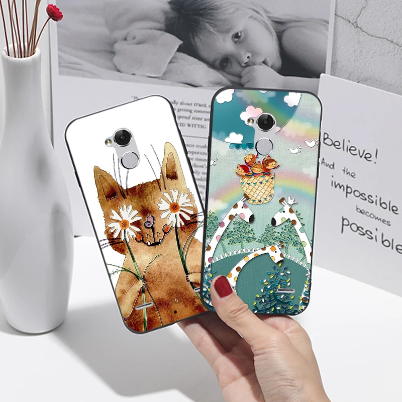 

Cute 3D Emboss Cartoon Phone Case For ZTE Blade A6 Lite A0622 Cases Soft Silicone Cover For ZTE Blade V7 Lite / V6 Plus A2 A2S