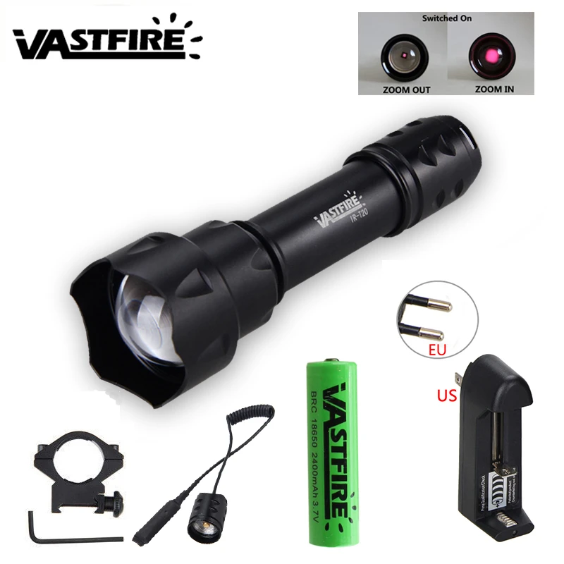 3W 850nm Infrared Radiation IR Night Vision LED Flashlight Hunting
