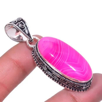 

Botswana Agates , Silver Overlay on Copper Antique Pendant , 52mm, P5857