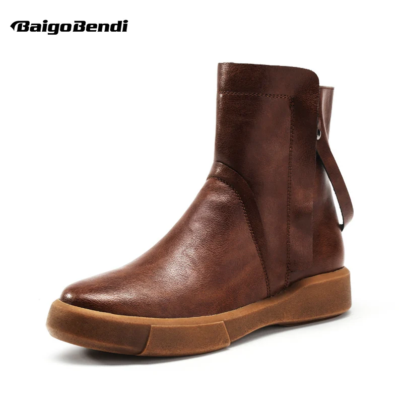 

Brand New Ladies Flat Heel Pull On Riding Boots Casual Mid-calf Boots Girls Winter Shoes Military Boots