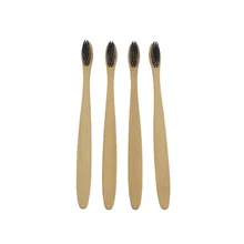 1 шт. Прямая поставка экологичный натуральный бамбуковый уголь зубная щетка с мягкой щетиной низкоуглеродистой деревянной ручкой портативная зубочистка щетка