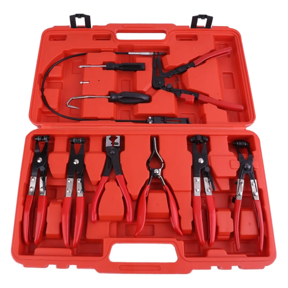 9pcs Bundle Set Car Auto Vehicles Disassembly Clamp Straight Throat