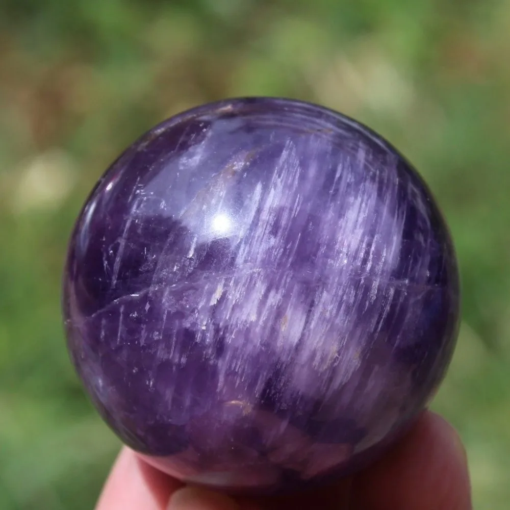 Online 40mm NATÜRLICHE Traum Amethyst Kristall kugel ball Orb Edelstein Stein