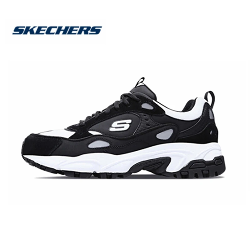 Skechers/Мужская обувь; D'lite Dad кроссовки; Высококачественная Мужская Повседневная обувь; удобная сетчатая Уличная обувь; Tenis Masculino; 666058-BKW - Цвет: 666058-BKW