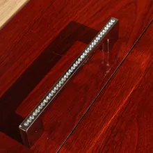 192mm glass crystal handle diamond kitchen cabinet wardrobe pull handle silver chrome dresser cupboard door handle pull 7.6″