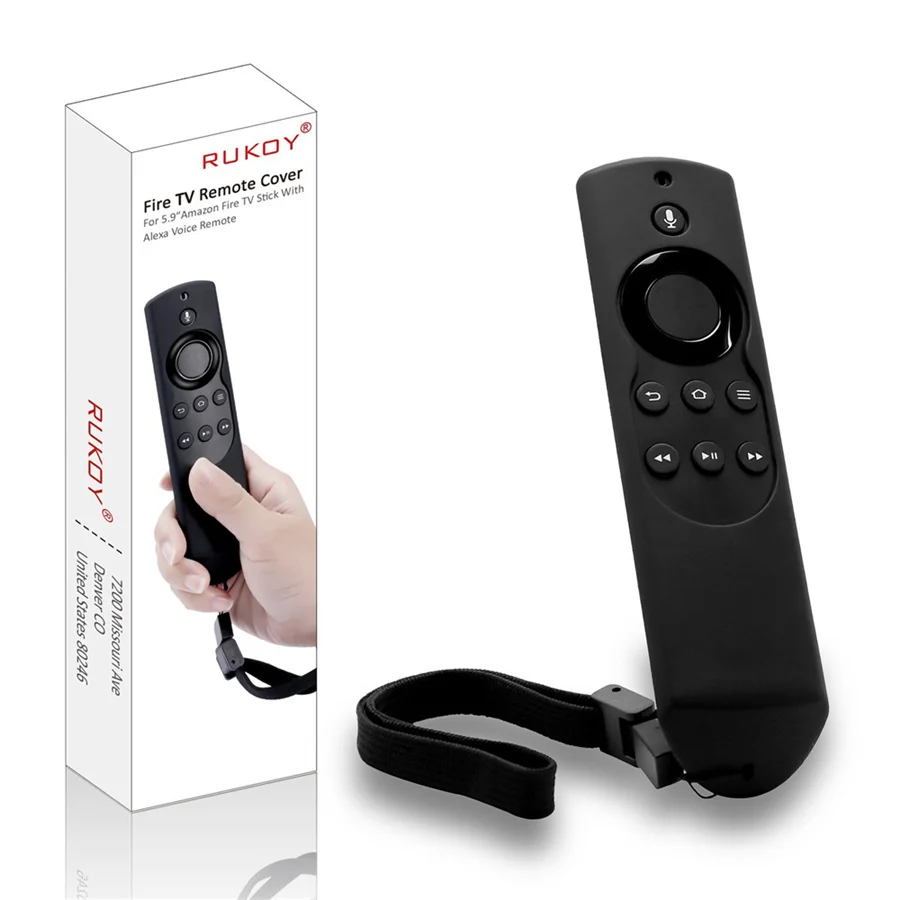 Protective Case for Amazon Fire TV Stick Voice Remote Silicone sleeve for Amazon Fire TV Stick Remote storage cases with lanyard