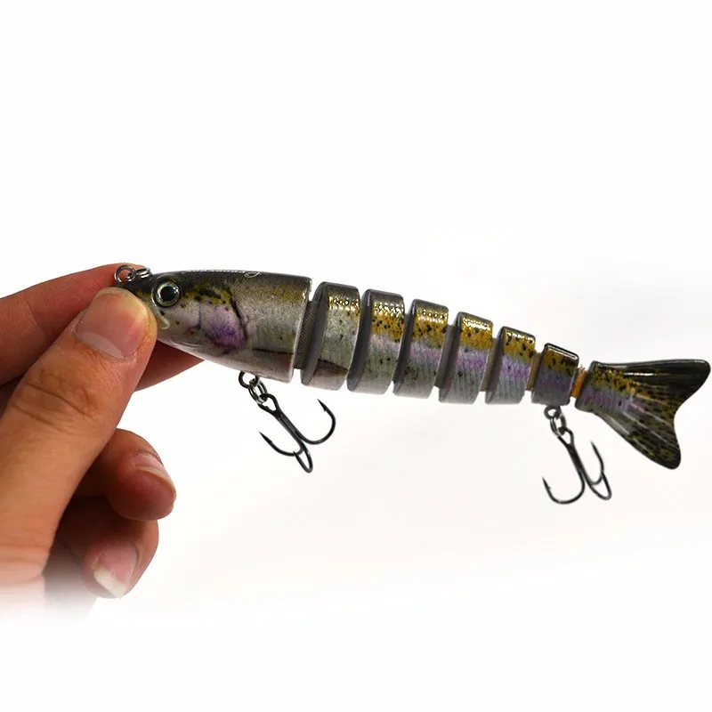 Super Deal Multi Segments Jointed Fishing Lure Bait Lifelike Swimbait Artificial Hard Bait for Sea Fishing Accessories 12cm 19g (3)