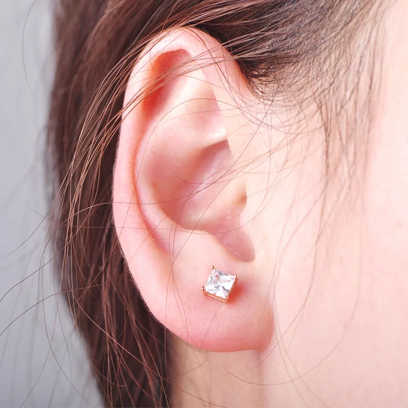 Buy FUNMOR Fashion Simple Square Copper Stud Earrings