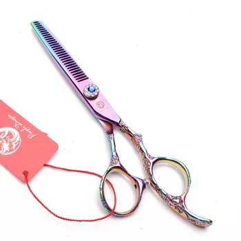 

5.5" 16cm 440C Purple Dragon Haircut Set Hairdresser's Scissors Thinning Scissors Cutting Shears Plum Handle Hair Scissors Z9002
