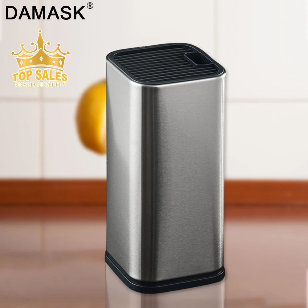 

Damask Stainless Steel Kitchen Knife Stand Large Capacity Knife Holder Multifunctional Knife Block Sooktops Shelf Knife Holder