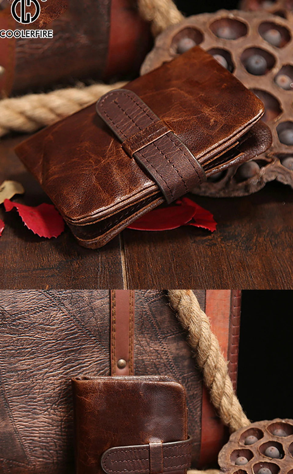 New Men Long Short Wallets Brown Bifold Wallet Mens Brand Leather Card Holder Money Cash Wallet Purses Pockets PJ092