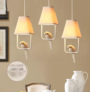 

American bird pendant lamps creative living room dining lounge rural bedroom simple modern personality pendant lights