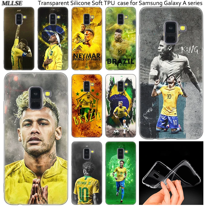 

Silicone Cases For Samsung Galaxy A40 A6S A9 A40tar A3 A5 A6 A7 A8 Plus 2018 2017 2016 Brazil Football player Neymar JR Fashion
