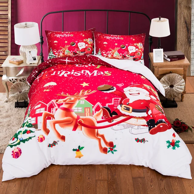 wongsbedding 3d christmas bedding set merry xmas red santa claus duvet cover set twin full queen - Christmas Bedding Sets wongsbedding 3d christmas bedding set merry xmas red santa claus duvet cover set twin full queen - Christmas Bedding Sets