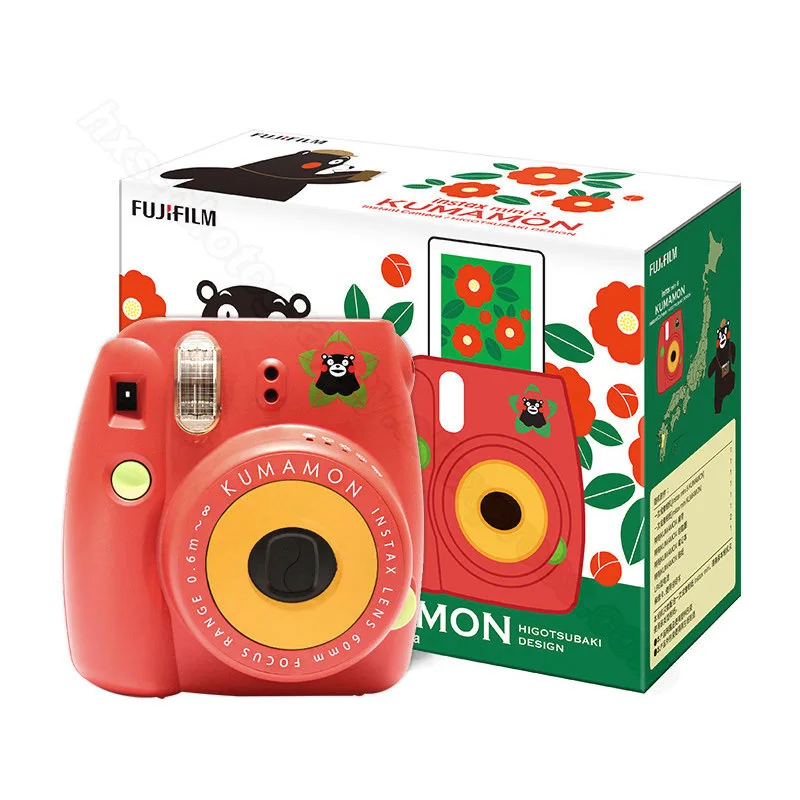 Fujifilm Instax Mini 8 Kumamon мгновенная камера набор Kumamon камера+ Kumamon пленка+ специальный ноутбук+ кольцо для ключей+ ремешок+ наклейка - Цвет: Kumamon Set - Red