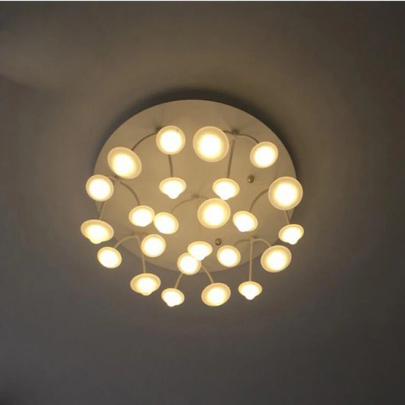 

Led living room creative master bedroom lamp round mushroom lamp art study lamp shaped restaurant ceiling lamp children lighting