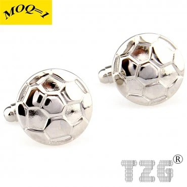 

Silver Football Soccer Cufflink Cuff Link 1 Pair Free Shipping Promotion