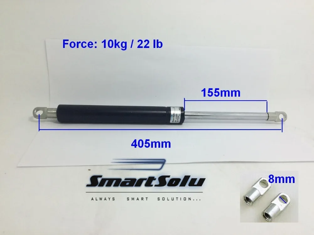 

Free Shipping Gas Spring 155mm*405mm 10kg/ 22lbs M8 Gas Spring Strut Damper