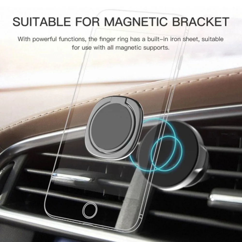 Finger Phone Ring Holder 360 Degree Stand Magnetic Car Holder for Samsung for Xiaomi for iPhone X 7 8 XR 6 6S Tablet plain bague