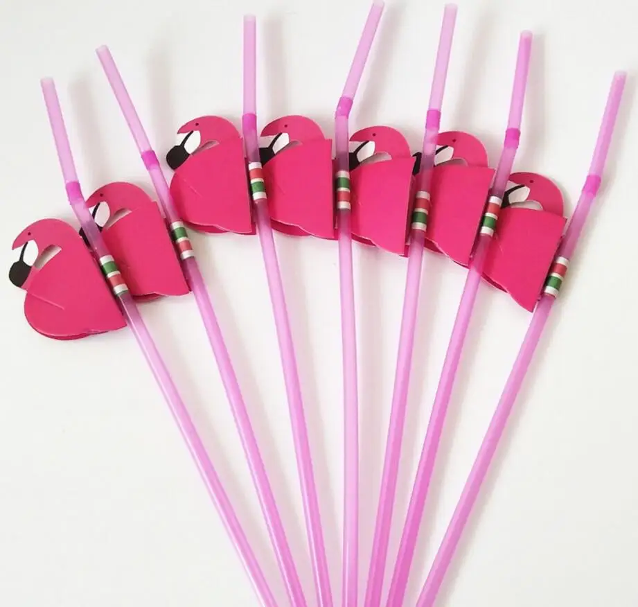 

Drinking colorful creative cute flamingo accessory drink straws for wedding birthday Home Party Decoration Bar Accessories