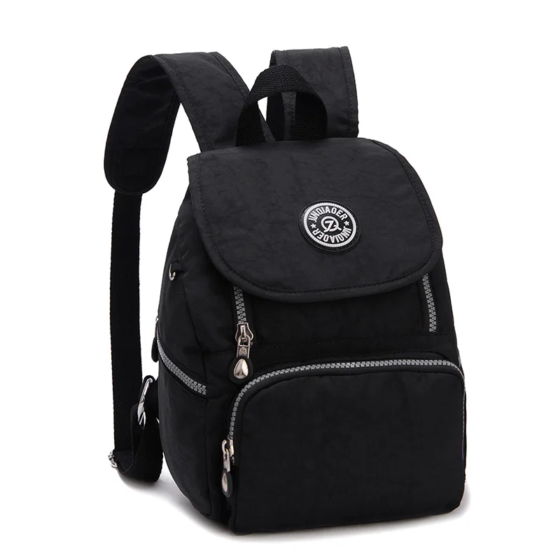 Mochila de nailon impermeable pequeña de estilo Preppy para mujer, bolso de hombro para mujer, Mochila escolar de viaje informal para mujer Mochila de nailon impermeable pequeña de estilo Preppy para mujer, bolso de hombro para mujer, Mochila escolar de viaje informal para mujer