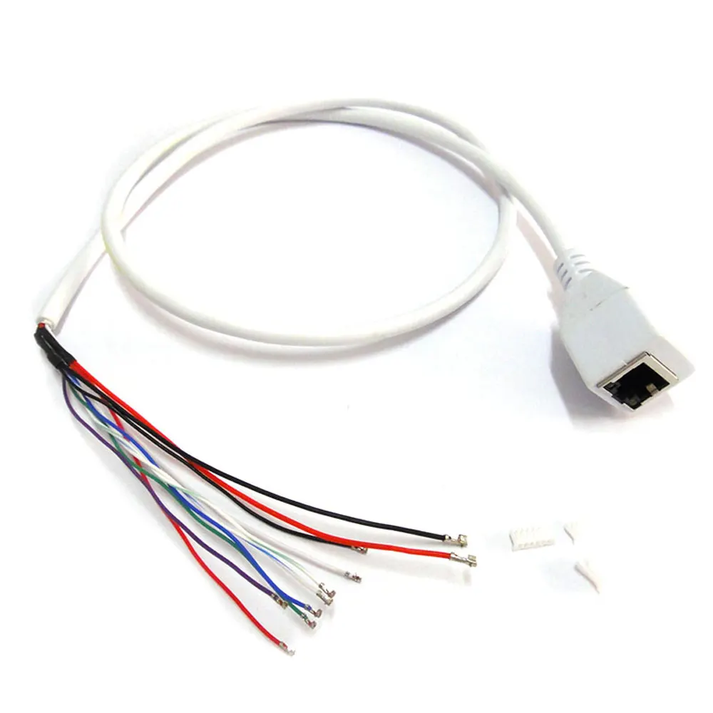 CCTV POE IP network Camera PCB Module video power cable 60cm RJ45