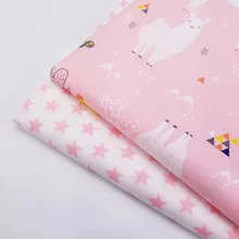 Хлопковая саржевая ткань ручной работы с милым животным/звездным принтом «сделай сам», мягкая 100 хлопковая ткань, материал для ребенка и ребенка