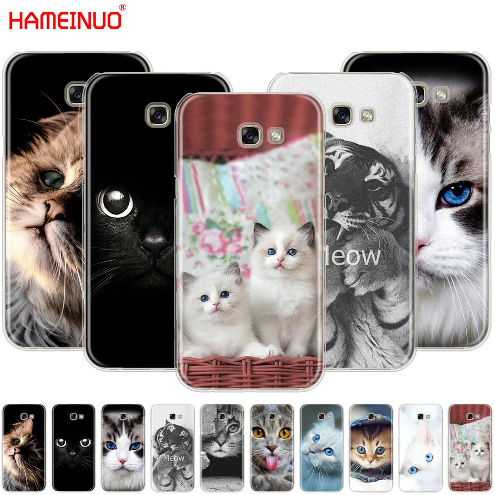 

HAMEINUO Cat looks at you cell phone case cover for Samsung Galaxy A3 A310 A5 A510 A7 A8 A9 2016 2017 2018