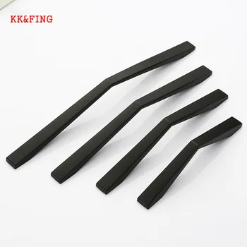 

KK&FING American Black Zinc Alloy Cabinet Handles Kitchen Cupboard Wardrobe Door Pulls Drawer Knobs Furniture Handles Hardware