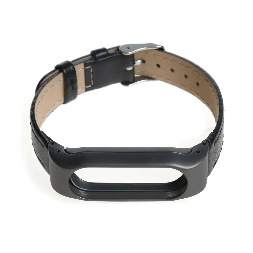 

Replacement Leather Watchband Wrist Strap for Xiaomi Mi Bands 2 Smart Bracelet
