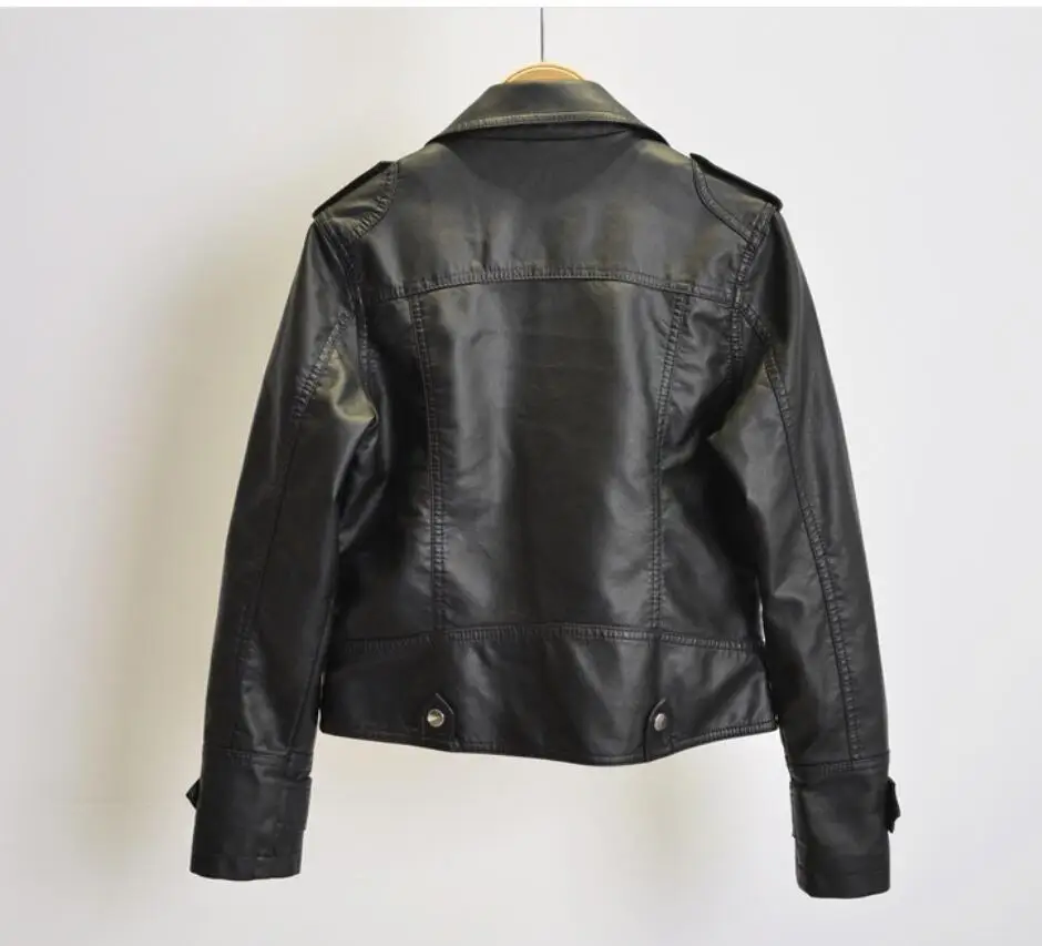 Moto rcycle Женская Классическая куртка из искусственной кожи, новинка, Брендовое приталенное короткое пальто, женские байкерские куртки, Женская Базовая верхняя одежда