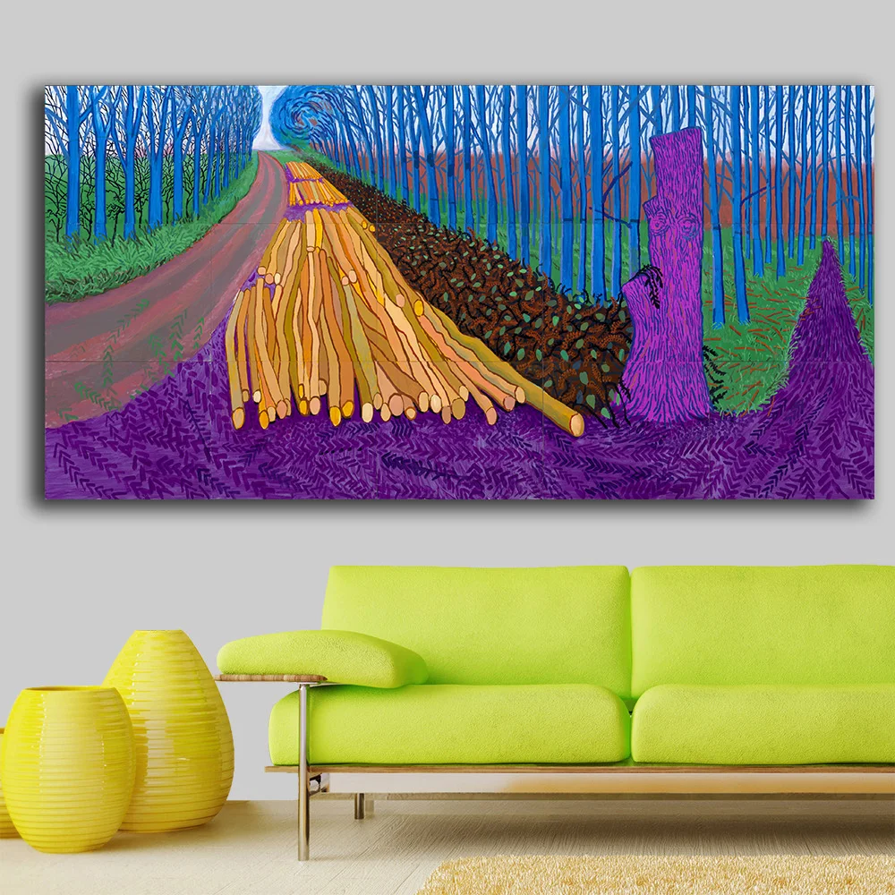 Goedkoop Mode Olieverf WINTER TIMBER Paiting Home Decor Op Canvas Moderne Muur Canvas Print Poster Canvas Schilderij No Frame