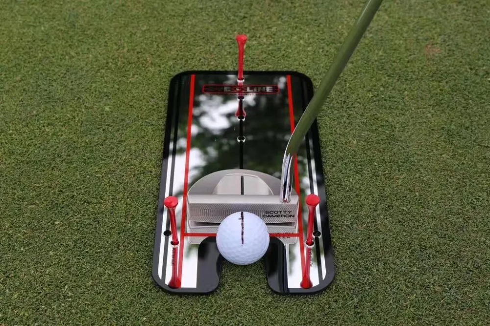 

2017 hot sale top quality Golf Training Mirror Putting Aid Practice Eyeline Alignment Putter Swing Trainer