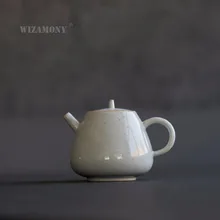 WIZAMONY чайный горшок с травой и деревянной глазурью 130 мл, китайский чайный сервиз с керамикой, фарфоровая Т-глина, антикварная чайная посуда