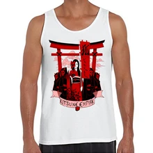 Kitsune Империя граничит Дизайн панк лиса маска с Для мужчин Безрукавки для женщин с круглым вырезом Повседневный жилет Hipster Топы корректирующие