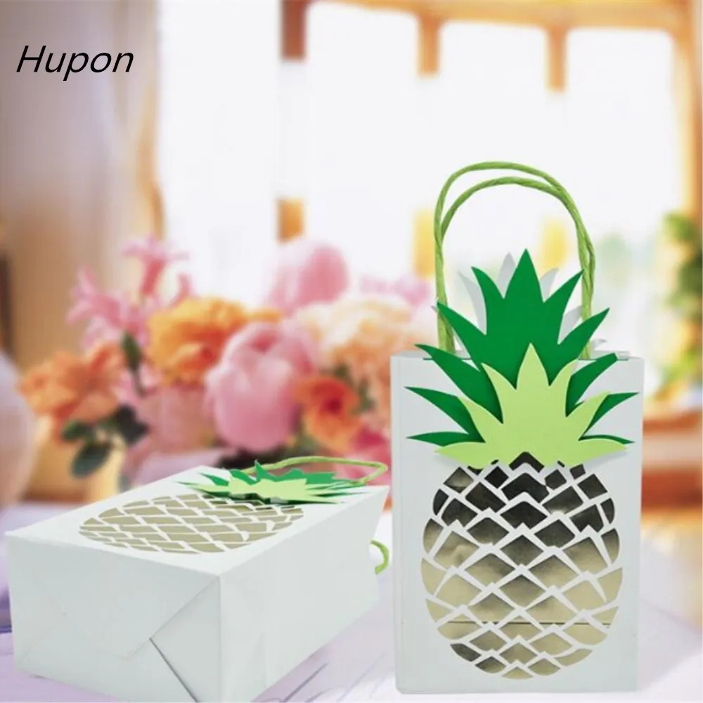 2pcs Pineapple Paper Gift Bags Artificial Candy Bag For Babyshower