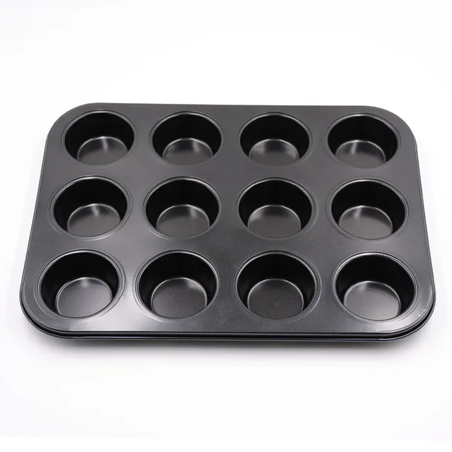12 Mini Cup Heavy Duty Carbon Steel Cupcake Baking Tray Cupcake Shaped