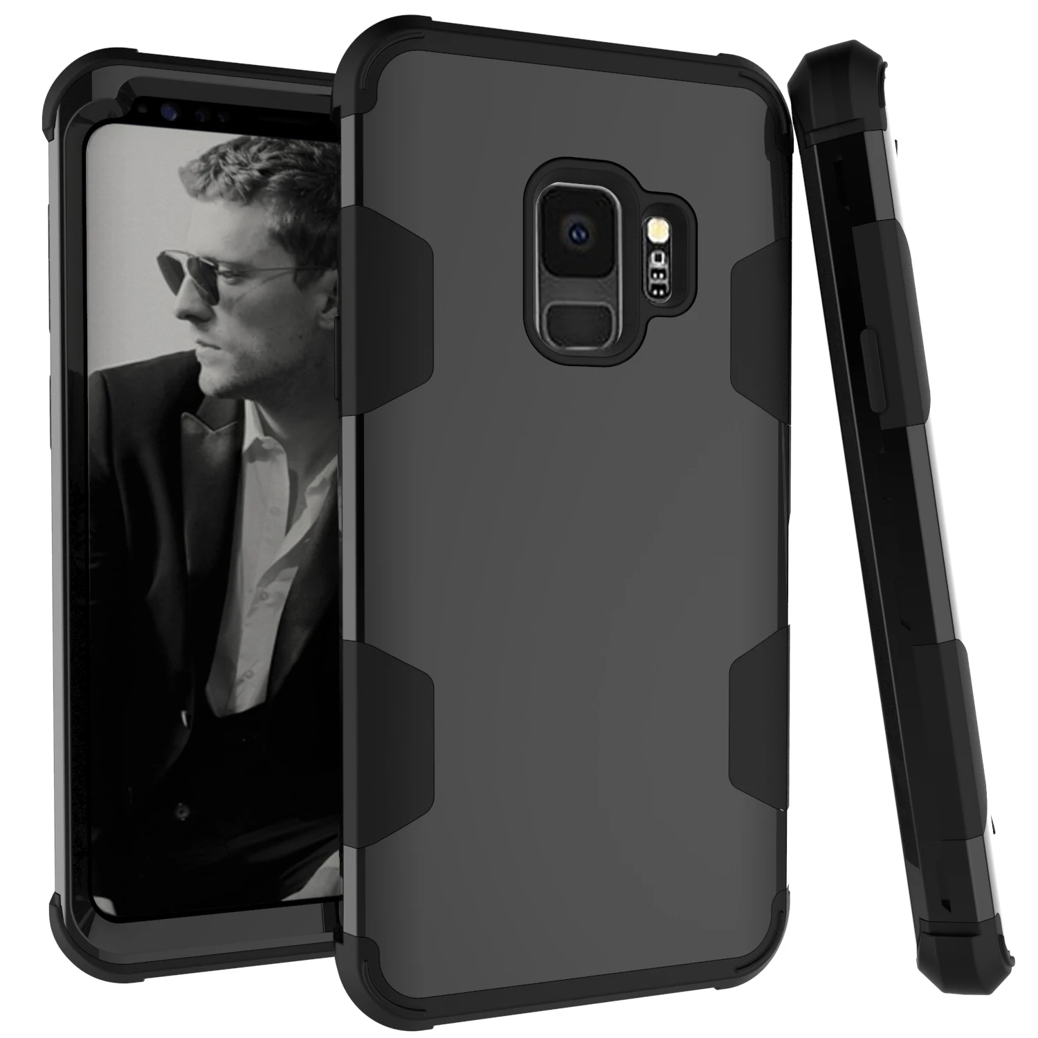 Чехол для Samsung Galaxy S8/S8 Plus/S9/S9 Plus противоударный гибридный защитный чехол с роботом