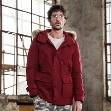 Мужские длинные парки зимняя куртка мужские модные куртки с меховым воротником патч дизайн Epaulet повседневные карманы на молнии парки