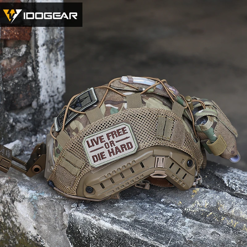 IDOGEAR Tactical Helmet Cover for FAST Helmet Camo Hunting Airsoft Headwear Gear 