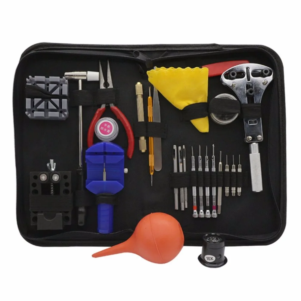 

High-Grade 27pcs Tool Set Watch Repair Tools Kit Watch Tools Watchmakers Set With Black Clock Change Watches Cell & Accessories